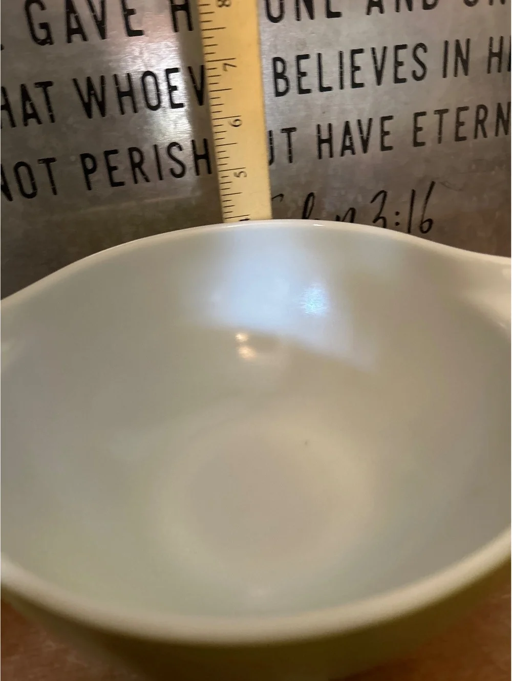 Vintage green  and White Ceramic Mixing Bowl with Handles